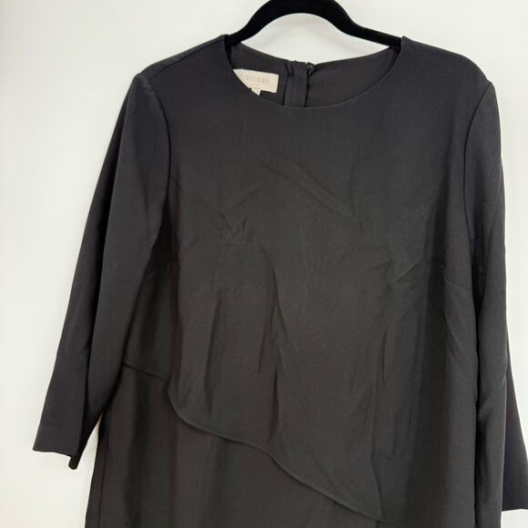 Hobbs London Black Shift Mini Dress Knee Length Business Office 3/4 Sleeve 10 - Picture 1 of 7